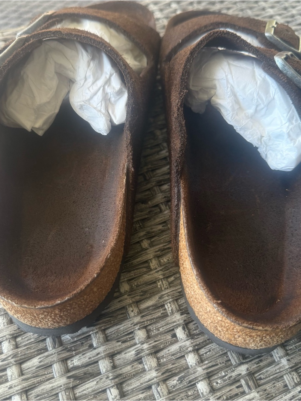 Birkenstock Arizona Suede Double Buckle Sandal - Brown (Men) - Picture 6 of 8